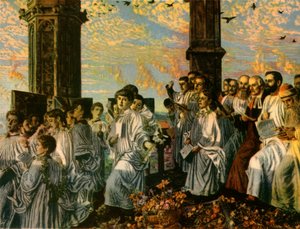 Meimorgen op Magdalen Tower, 1888-1890, 1942 door William Holman Hunt
