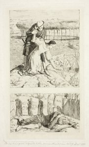 My Beautiful Lady (boven); Of My Lady in Death (onder), frontispice van The Germ, No. 1 door William Holman Hunt