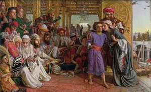De vondst van de Verlosser in de tempel door William Holman Hunt