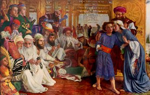 Het vinden van de Verlosser in de tempel (detail), 1854-1855, 1936 door William Holman Hunt