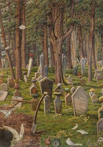 De slapende stad: de begraafplaats van Pera, Constantinopel door William Holman Hunt