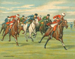 Historische en Moderne Races, Kozakkenpaardenraces (chromolitho)
