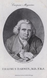 Erasmus Darwin, Engelse arts, natuurfilosoof, dichter en voorvechter van de afschaffing van de slavenhandel (gravure) door William III (after) Bromley
