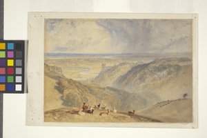 Arundel aan de rivier Arun, naar JMW Turner door William II Ward