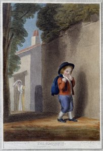 De Schooljongen - in "De 7 Leeftijden van de Mens" door Shakespeare, ill. door W. Bromley, Londen door William I Bromley