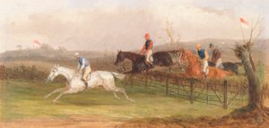Steeplechasing: De Hek door William J. Shayer
