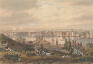 Baltimore vanaf Federal Hill, gepubliceerd 1831 door William James Bennett