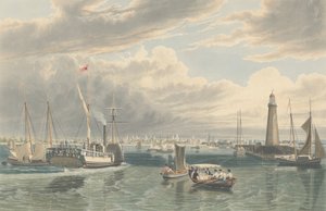 Buffalo, vanaf Lake Erie door William James Bennett