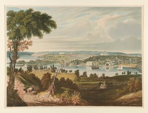 Stad Washington van voorbij de Marinewerf door William James Bennett