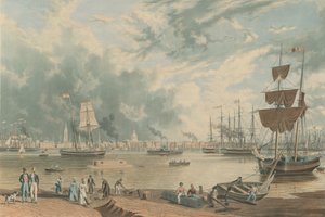 New Orleans: Gezien vanaf de ..., gepubliceerd 1841 door William James Bennett