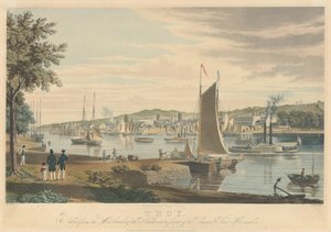 Troy: Gezien vanaf de Westelijke Oever van de Hudson voor het Arsenaal van de Verenigde Staten door William James Bennett