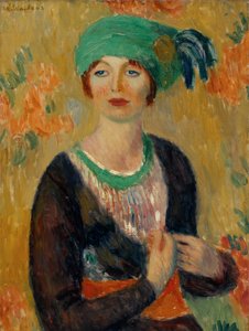 Meisje met groene tulband
