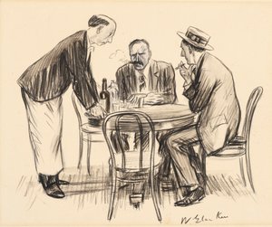 Nooit meer, merkte hij somber op door William James Glackens
