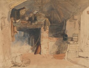 Studie van een Rustieke Interieur Scène