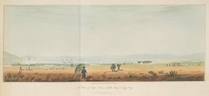 Een uitzicht op Kaapstad, Tafelbaai en Tygerberg, uit Travels in the Interior of Southern Africa, vol. 1 door William John (after) Burchell
