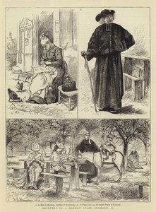 Schetsen in een Normandische ciderboomgaard, II