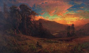 Een herfstachtige zonsondergang aan de Russian River