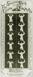De souvenirstrip van Edison Kinetoscoop Eugene Sandow, de moderne Hercules, c.1894 door William Kennedy Laurie Dickson