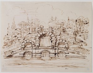 Chiswick, ontwerp voor de cascade zoals gebouwd
