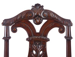 (detail) van een paar George II halstoelen, uitgevoerd door James Moore de Jongere, c.1727-31 door William Kent