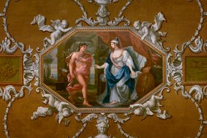 Het plafond van de Koningsgalerij door William Kent