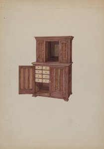 Kast, met ivoren sleutelgaten, ca. 1937