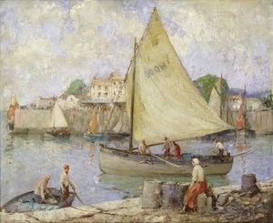 Op weg naar het visgebied, Honfleur