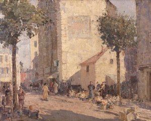 Aardewerk en Bloemen, Dieppe door William Lee Hankey