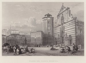 Piazza Del Duomo, Messina door William Leighton Leitch