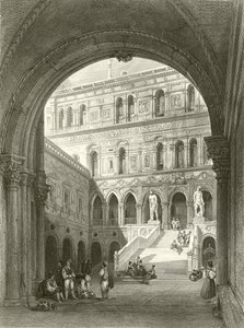 De reuzen trappen, Hertogelijk Paleis, Venetië door William Leighton Leitch
