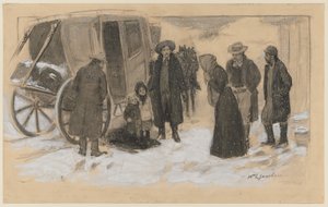 Schets voor Kerstmis aan de rivier door William Leroy Jacobs