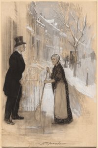 Schets ter illustratie van Niet eervol ontslagen, 1904 door William Leroy Jacobs