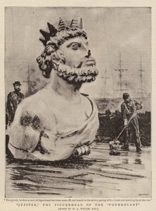 Jupiter, het boegbeeld van de Foudroyant door William Lionel Wyllie