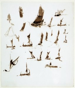 Thames woonbootstudies (Engeland), ca. 1890