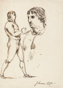 Portret van de Bokser Johnson door William Lock Ii