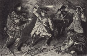 Gevecht in de herberg bij de Clachan van Aberfoil door William Lockhart Bogle