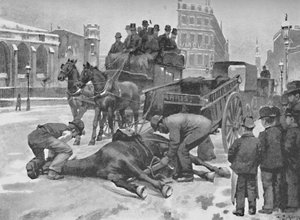 Holborn Viaduct - Een gladde dag, 1891 door William Luker