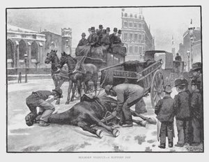 Holborn Viaduct, een gladde dag door William Luker