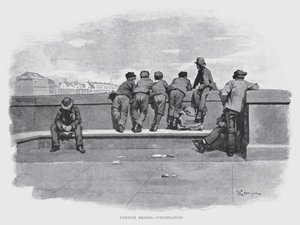 London Bridge, Werklozen door William Luker
