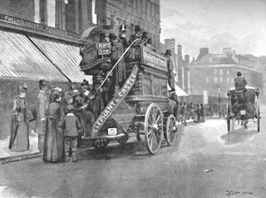 Nieuwe Brug Markt - Strijd om de bus, 1891