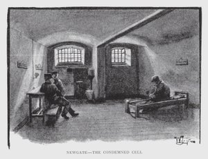 Newgate, de Gevangeniscel door William Luker