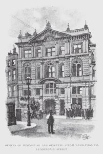 Kantoren van Peninsular and Oriental Steam Navigation Co, Leadenhall Street