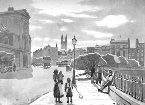Smithfield en St. Bartholomews Hospital, 1891 door William Luker