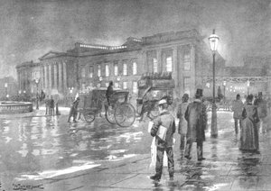 Het hoofdpostkantoor - Nacht, 1891 door William Luker