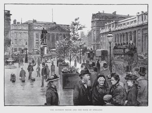 Het Mansion House en de Bank of England door William Luker