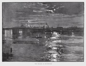 De Theems bij Southwark door William Luker