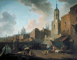 Fresh Wharf, nabij London Bridge, ca. 1762 door William Marlow