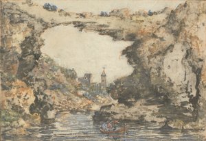 Rotsbrug bij de Scuola di Virgilio door William Marlow