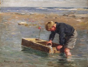 Het leegpompen van de boot