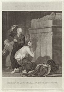 Hendrik II gegeseld bij het graf van Becket